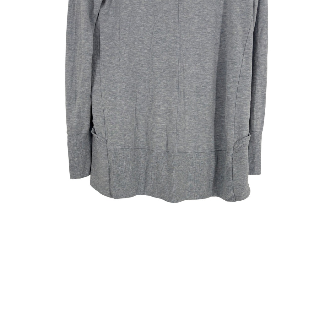 Athleta Cardigan Womens‎ XS Gray Pranayama Wrap Open Front Thumbholes Pocket - Picture 6 of 7